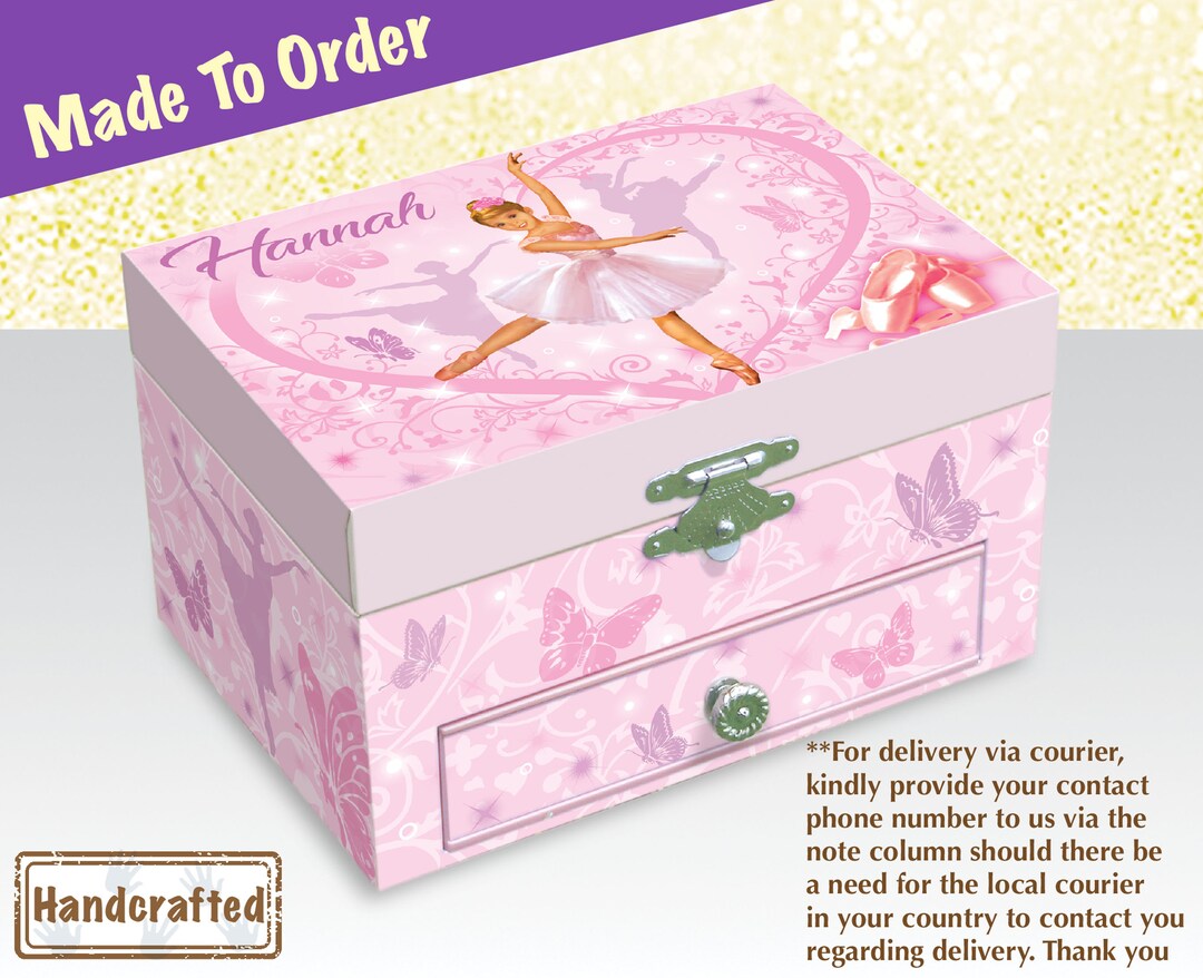 Personalized Ballerina Musical Jewelry Box, Ballerina Musical Box, Gift