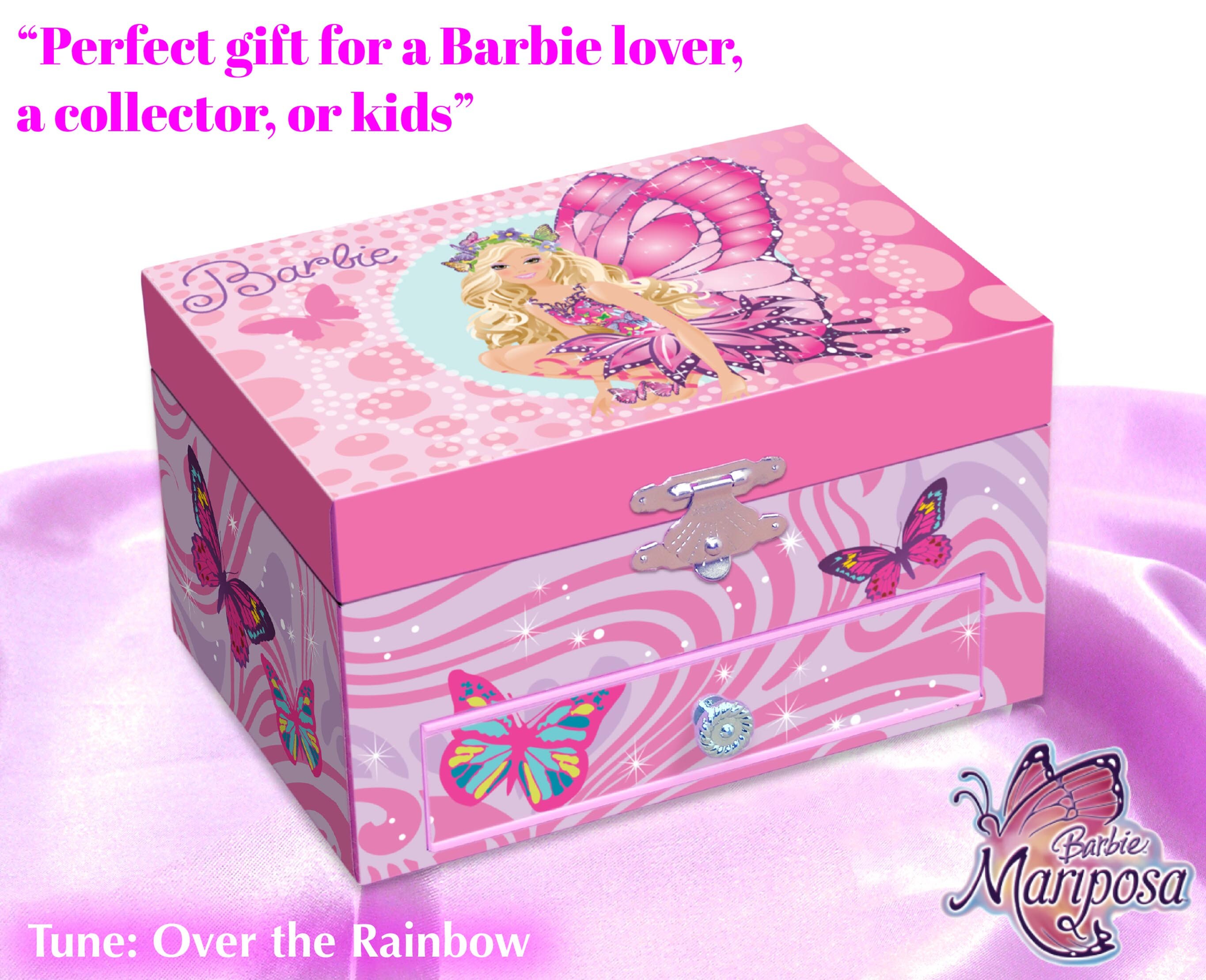 Musical Jewelry Box Barbie Mariposa Vintage Musical Jewelry Etsy