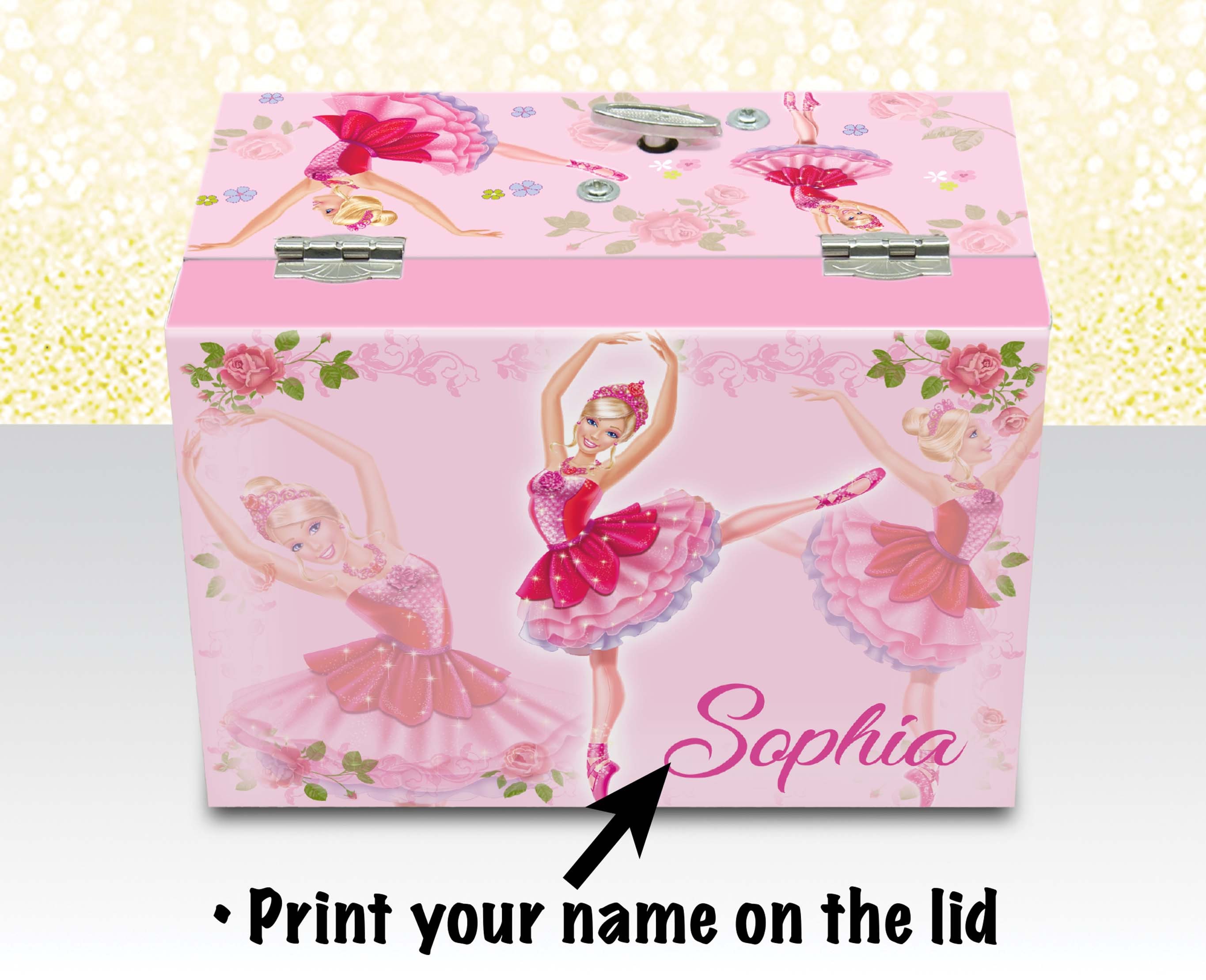 Personalized Musical Jewelry Box, Ballerina Musical Box, Gift for Girl