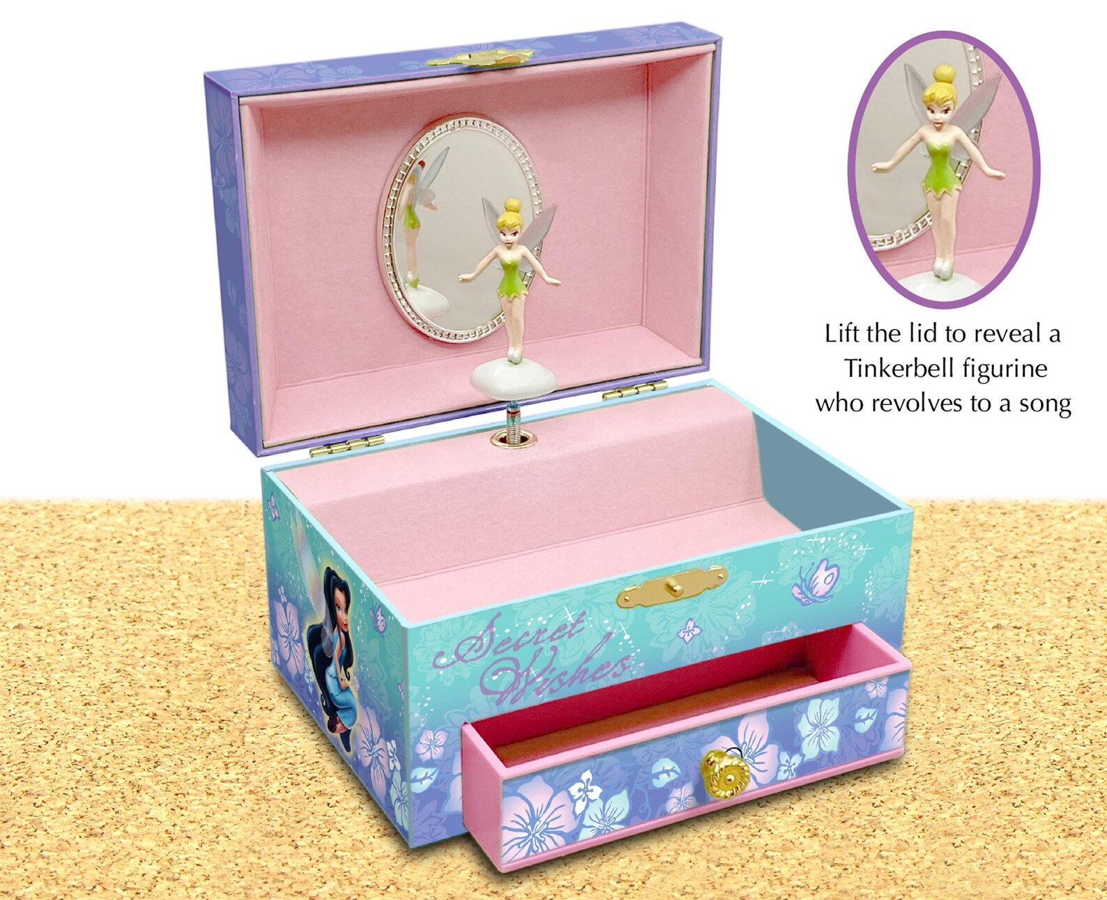 Musical Jewelry Box Disney Tinkerbell Vintage Musical Etsy