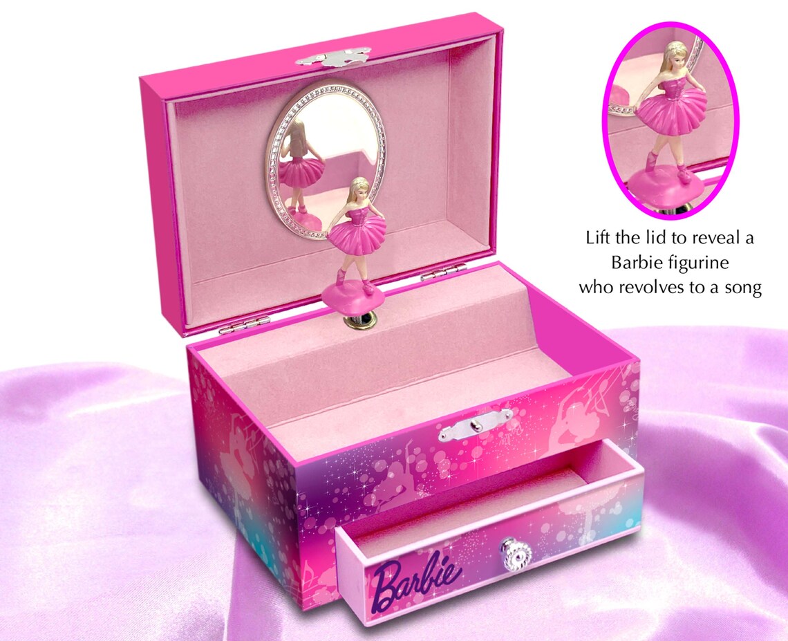 Musical Jewelry Box Barbie in The Pink Shoes Vintage Etsy