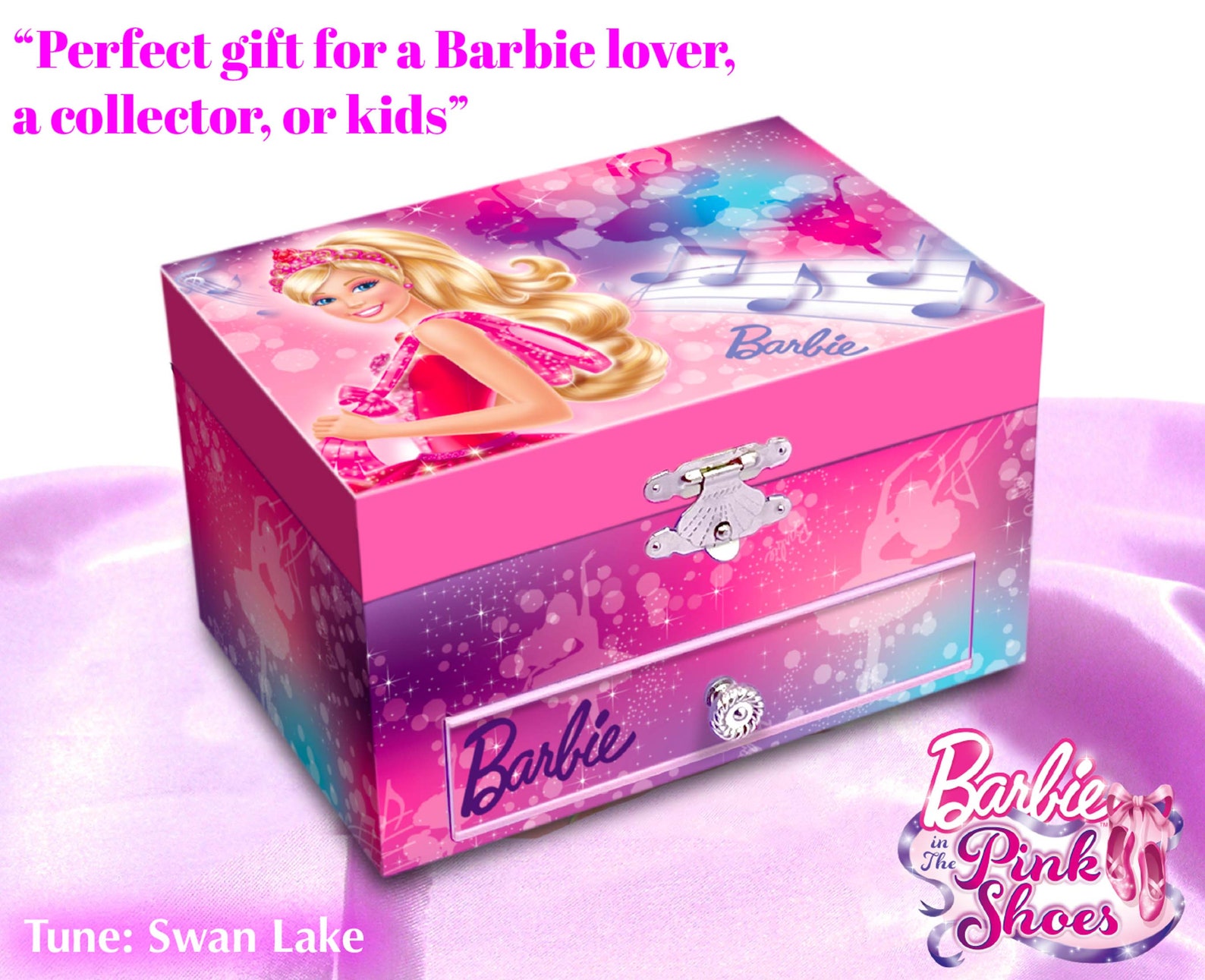 Musical Jewelry Box Barbie in The Pink Shoes Vintage Etsy