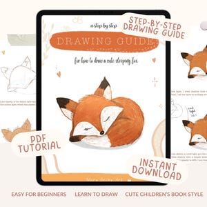 Procreate Fox Drawing Guide, Children's Book Style (PDF)