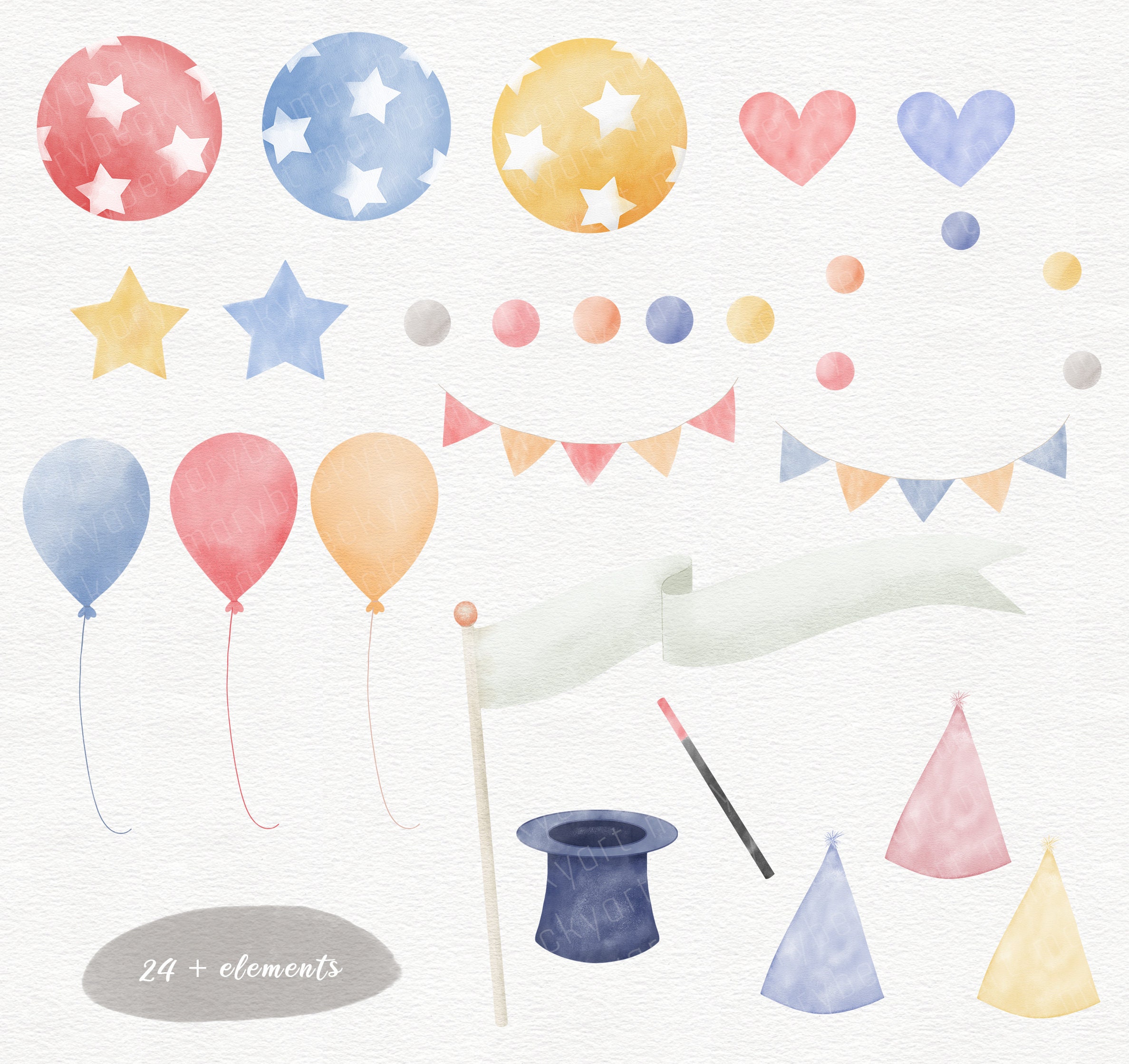 Watercolor Circus Animals Clipart – Hand-painted Nursery Art (instant ...