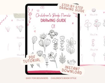 How to Draw Flowers, Children's Book Style (PDF Tutorial)