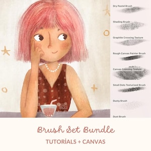 Procreate Brush Set Bundle, Pencil & Texture Brushes, Paper Canvas (Digital Download)