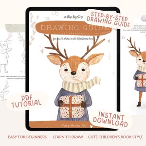 Guía para dibujar un ciervo navideño: tutorial paso a paso (PDF)