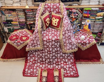 Jai Guruji Chola Set (11 pcs): Designer Guruji Bade Mandir Wale
