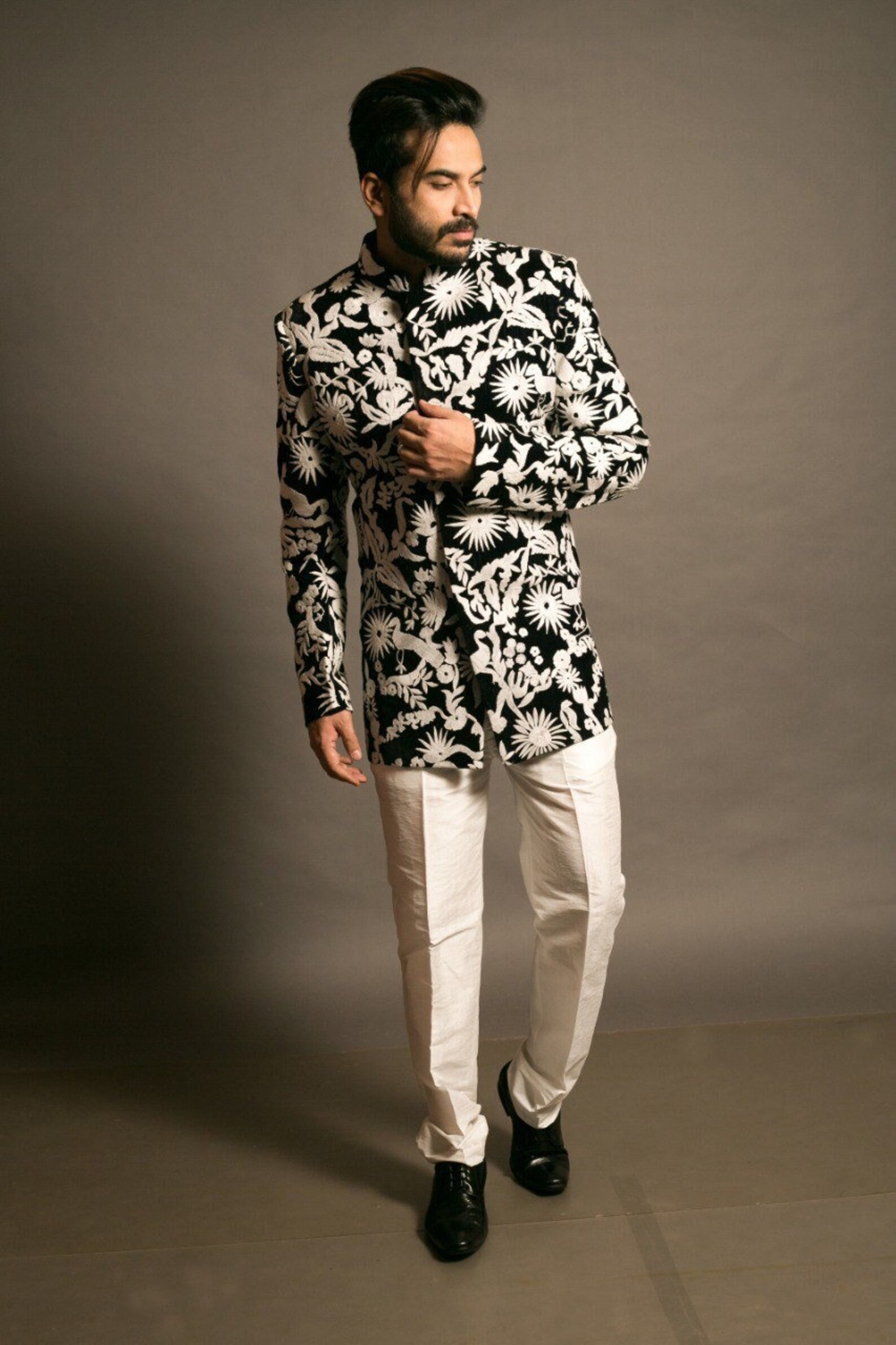 Bandhgala Suit Jodhpuri Suit Bandhgala Jacket for Men Jodhpuri Etsy