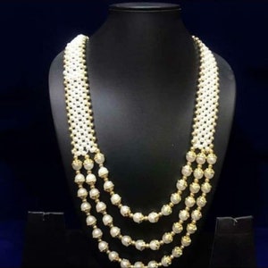 Designer Groom Necklace , Dulha Necklace / Sherwani Mala, Wedding Jewelry, Indian Men Jewelry , For Groom Gift / Wedding Wear / Groom Tear