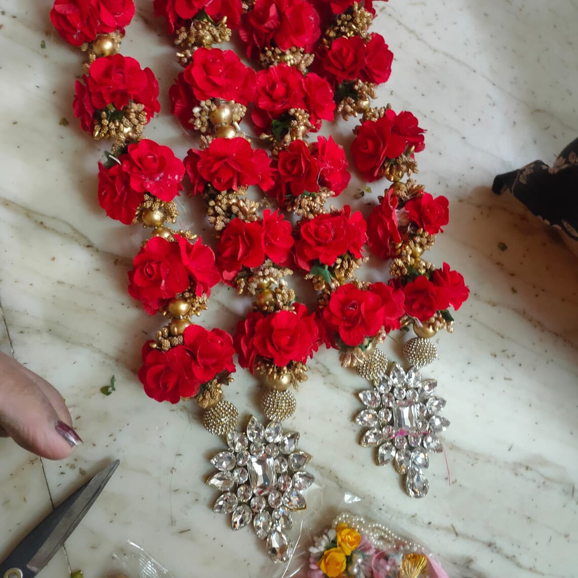 Pack of 2 Artificial Indian Wedding Varmala Bride and Groom Etsy