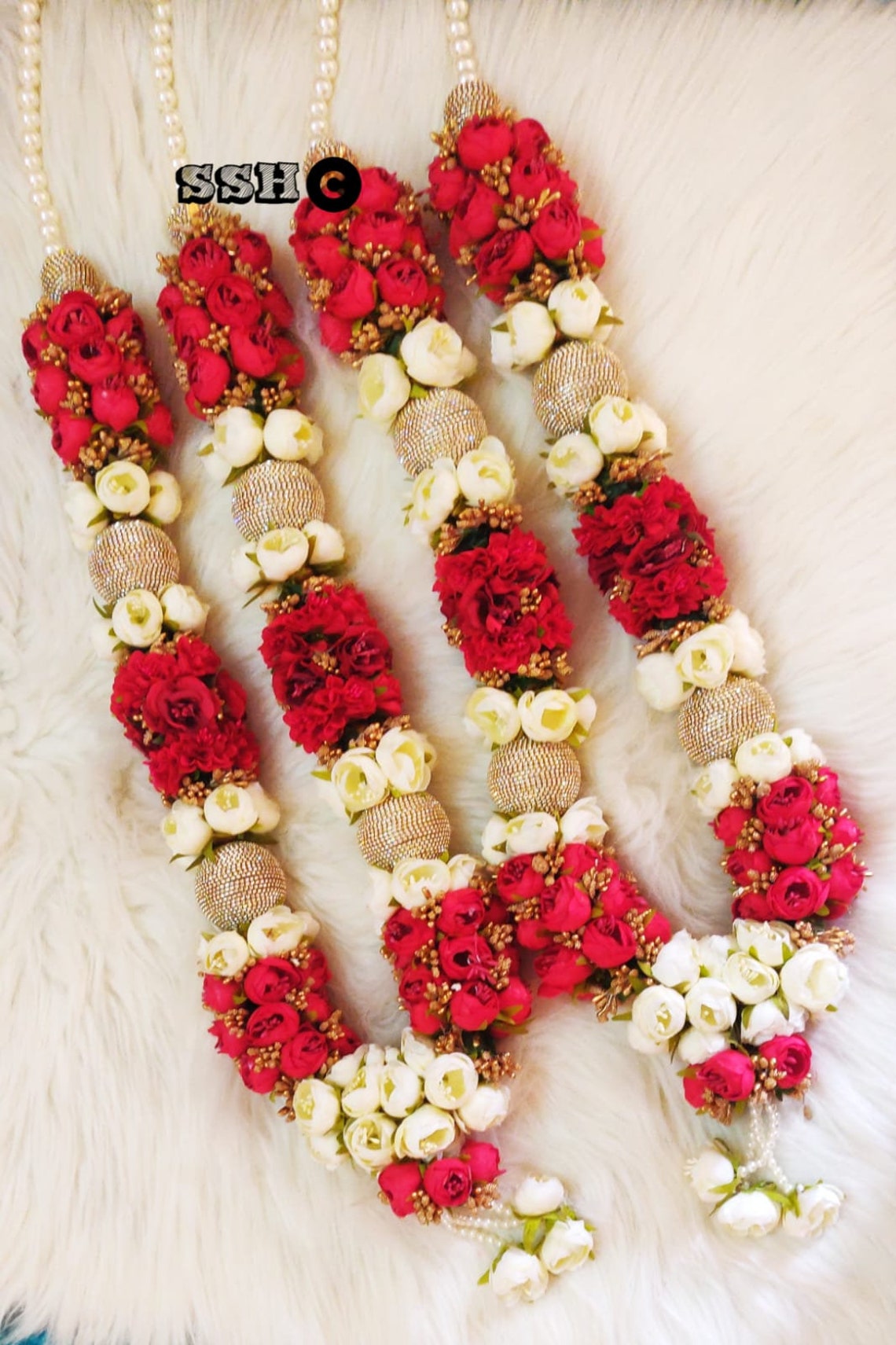 Pack of 2 Artificial Indian Wedding Varmala Bride and Groom Etsy