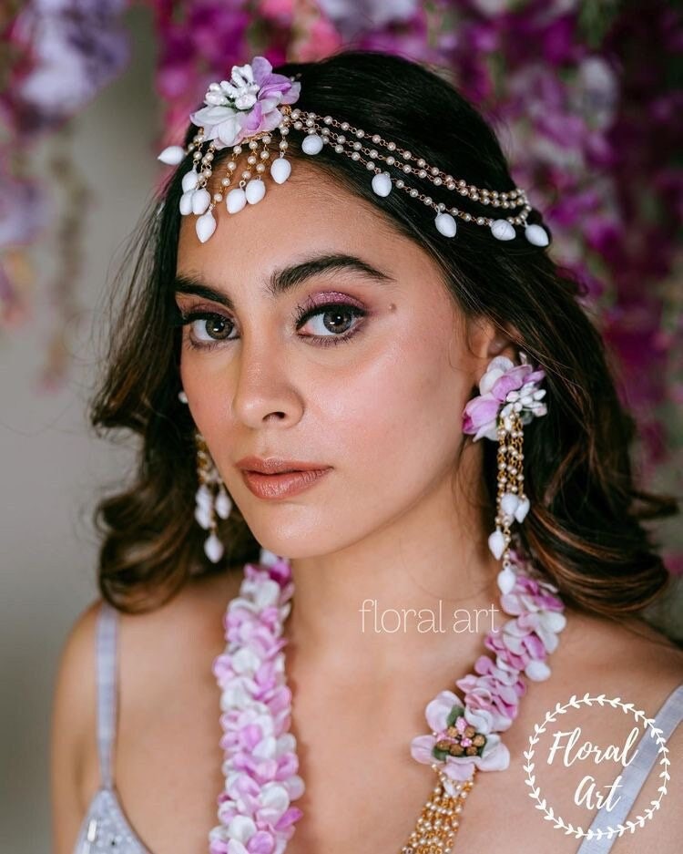 Handmade Flower Jewellery for Haldi Mehndi Flower Jewelry Set for Bride Gift for Her Flower Jewelry Set Etsy Canada