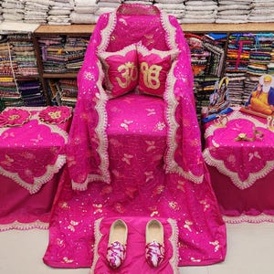 Jai Guruji Satsang Guruji Chola Set Of 11 pcs .Customise Guruji chola set.