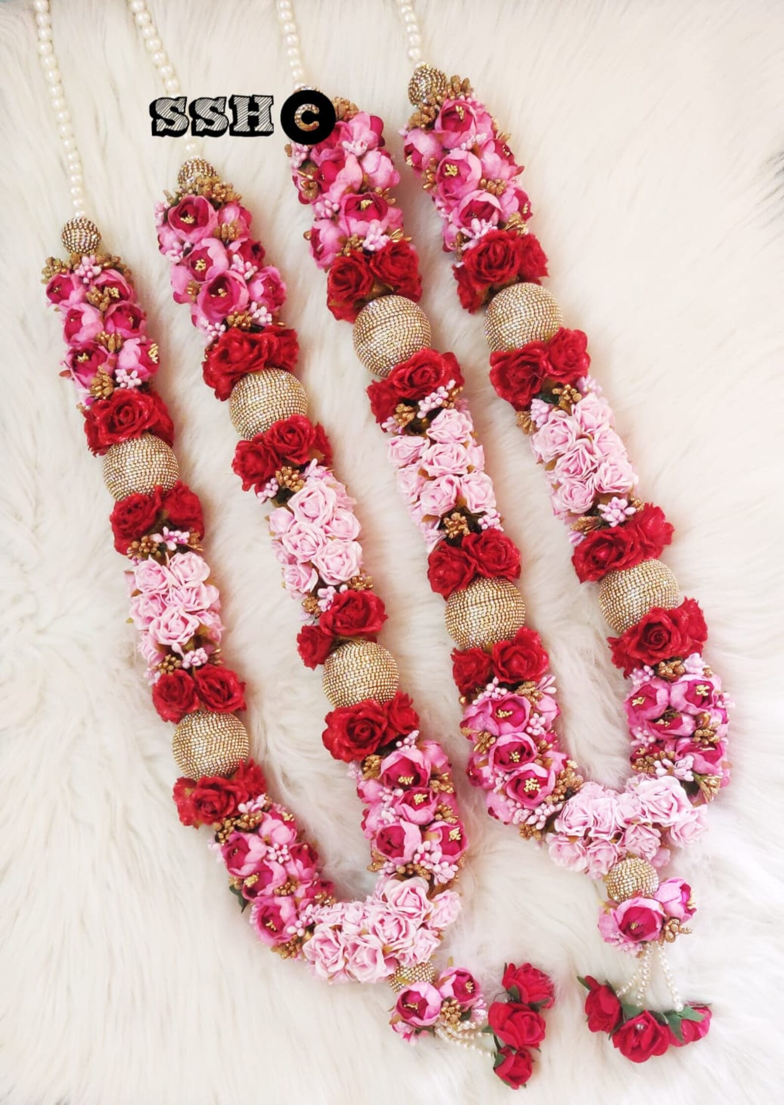 Pack of 2 Artificial Indian Wedding Varmala Bride and Groom Etsy
