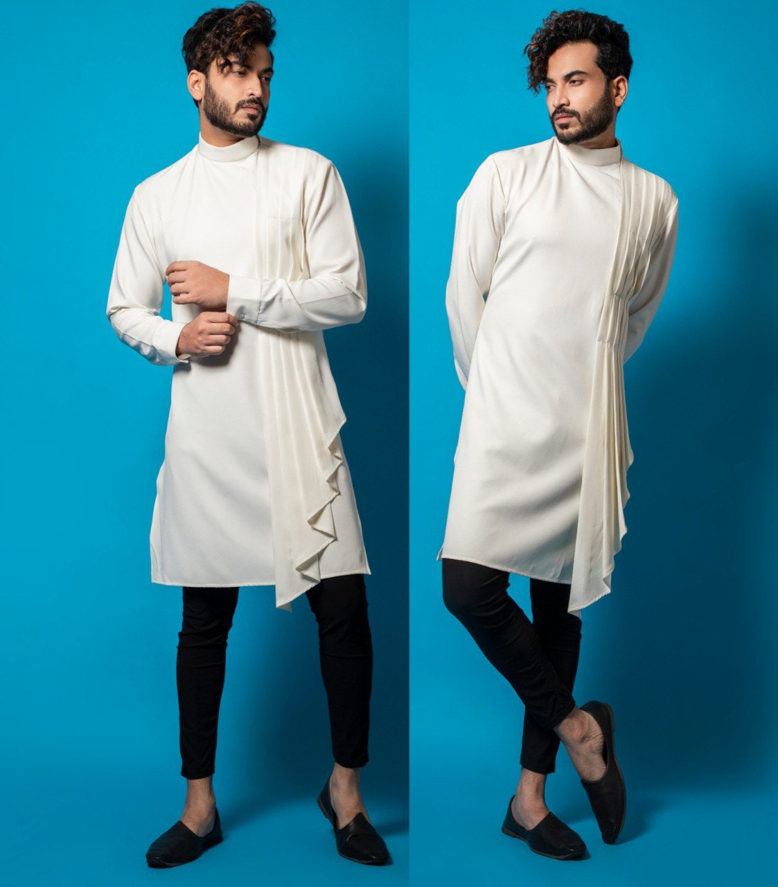 Buy Party Kurta Cream Kurta Wedding Kurta Pajama Groomsmen Kurta ...