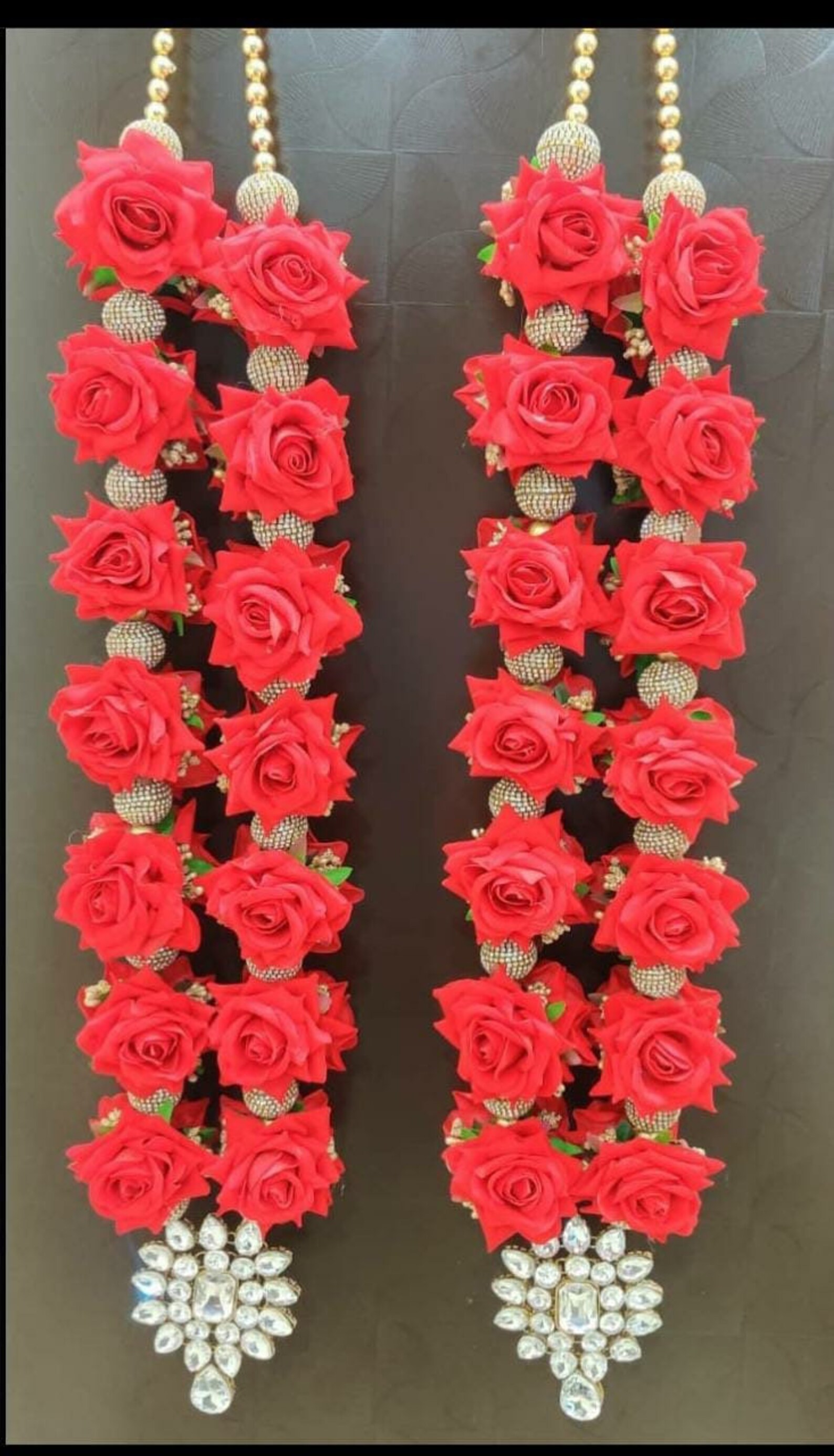 Pack of 2 Artificial Indian Wedding Varmala Bride and Groom Etsy