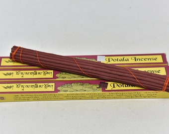 Tibetan Potala Incense- Pack of 3, Each 10.5” long boxes with 20 sticks~ great uses for Spiritual, Medicinal & Relaxation from Nepal