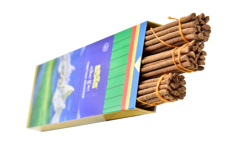 Tibetan Natural Incense 60 Sticks-Spiritual & Medicinal Relaxation 8 long sticks By Tibetan Refugees Hand Made in Nepal image 1