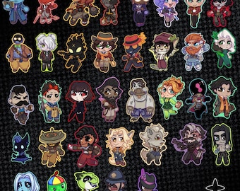 Deadlock Chibi Stickers 2.5"- 3.5" Laminated Stickers