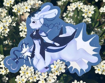 Bunny Taur Magical Girl Laminated Sicker