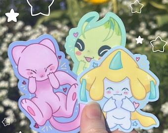 Jirachi Mew Celebi Poké Laminated Stickers