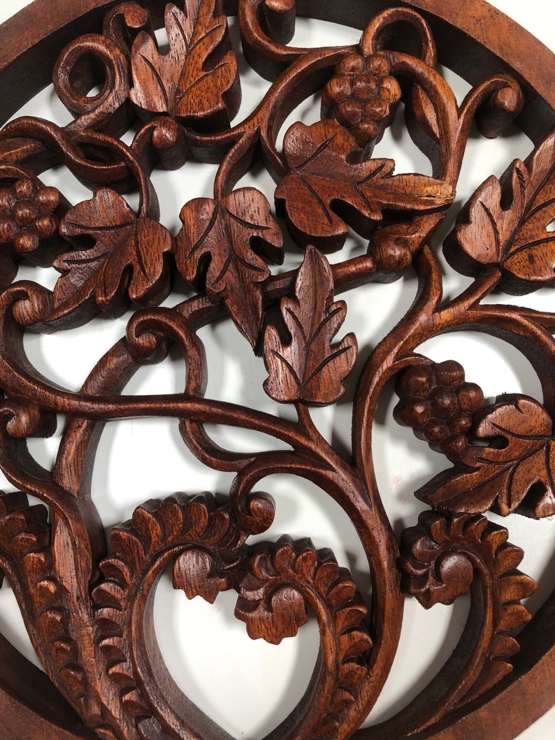 Tree of Life Mendallion Wall Hanging,wood Carving,hand Made ,home Decor,wall Art ,wall