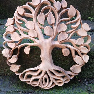 Tree of life wall art,wood carving,wall decor