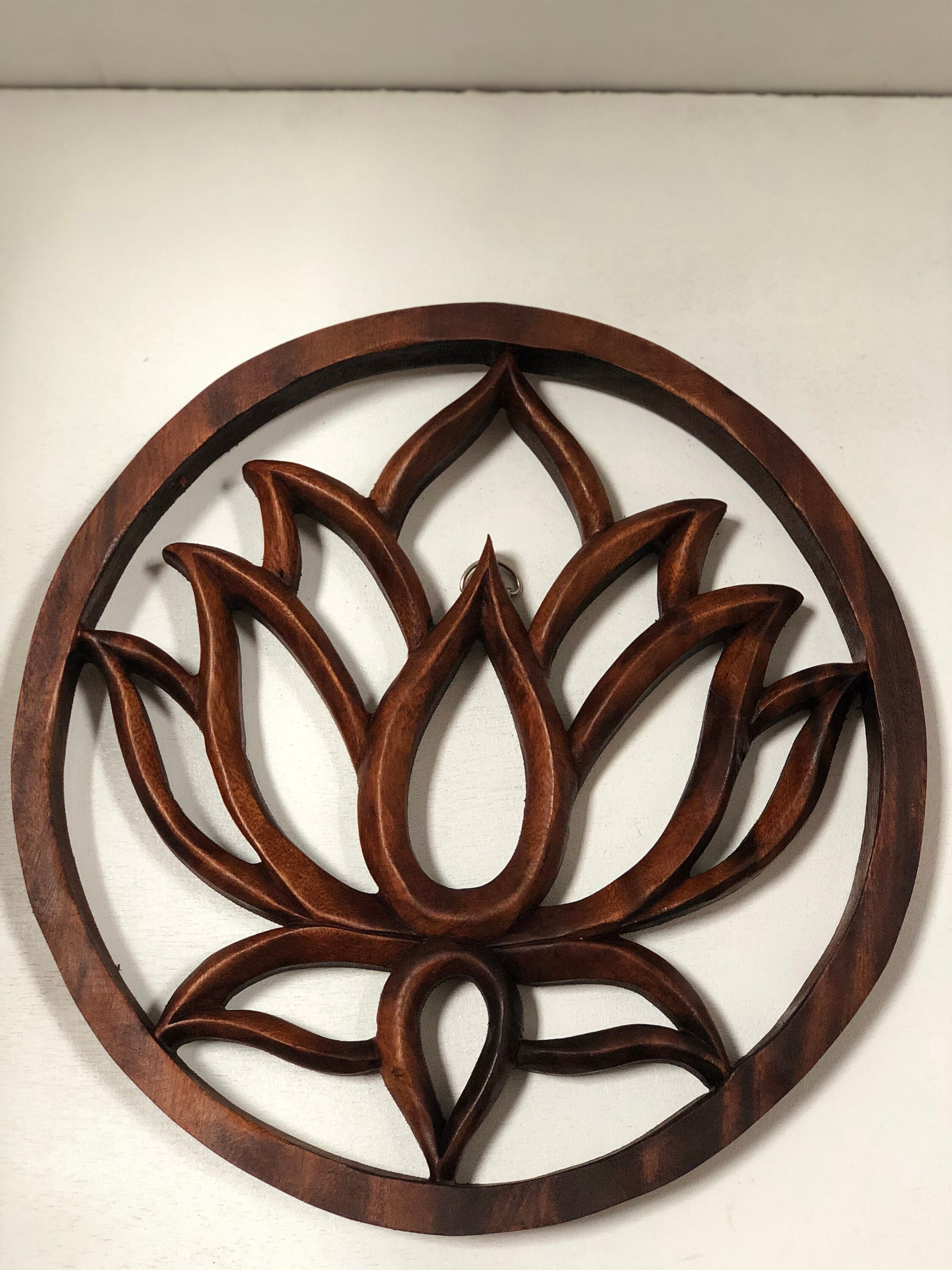 Suar Wood Lotus Wall Art: Balinese Tree of Life Decor - Etsy