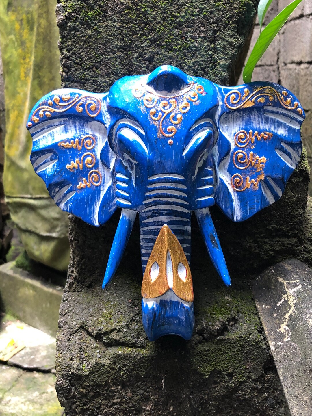 Wooden Elephant Mask,woodenelephant Head, Wall Panel Decoration,wall ...