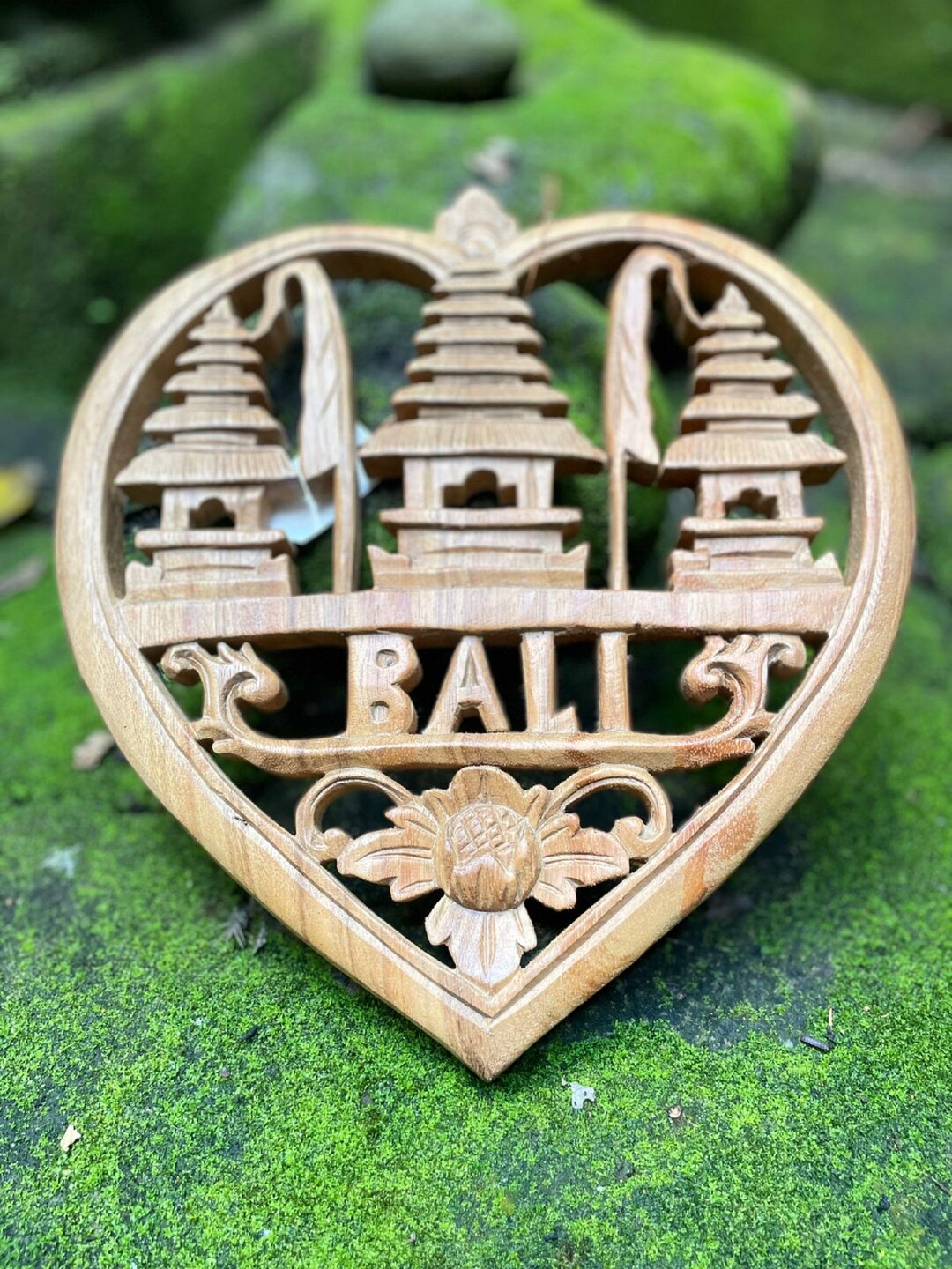 Hand-carved Suar Wood Heart Gate: Balinese Boho Wall Decor - Etsy