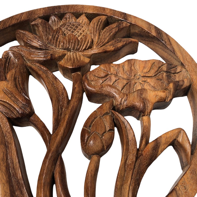 Lotus Flower Wall Hangingwall Art wood Wall Decoration Etsy