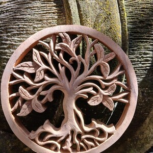 Baum des Lebens Wandkunst, handgefertigt, Holzschnitzerei