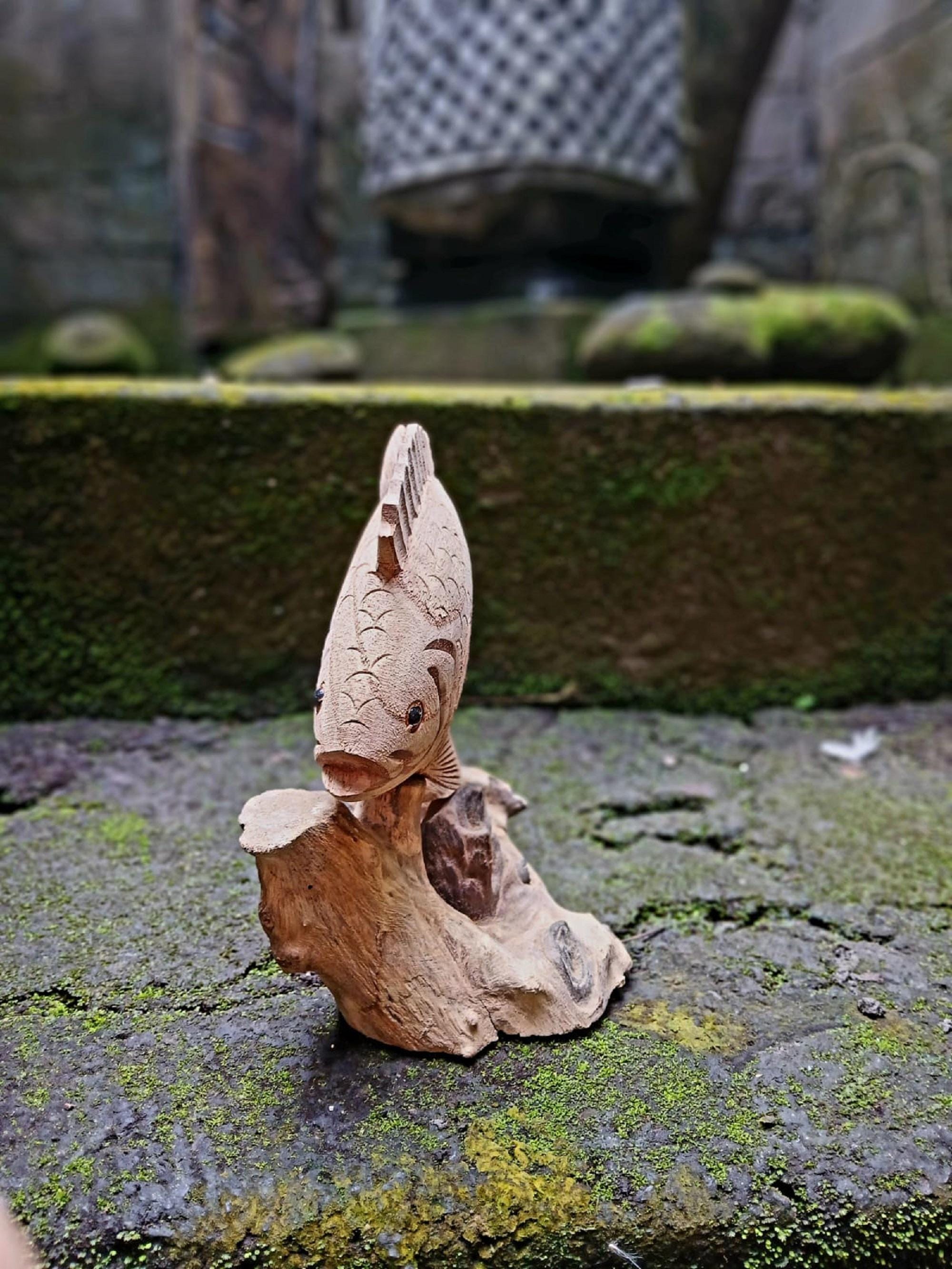非常に高い品質 Fish Wood Carving,hand Made - Etsy 彫刻・オブジェ