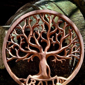 Baum des Lebens Wandkunst, Holzschnitzerei, Wandkunst
