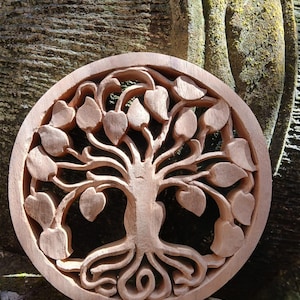 Baum des Lebens Wandkunst, Wanddekor, Holzschnitzerei