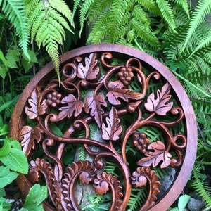 tree of life mendallion wall hanging,wood carving,hand made ,home decor,wall art ,wall decoration,gift for