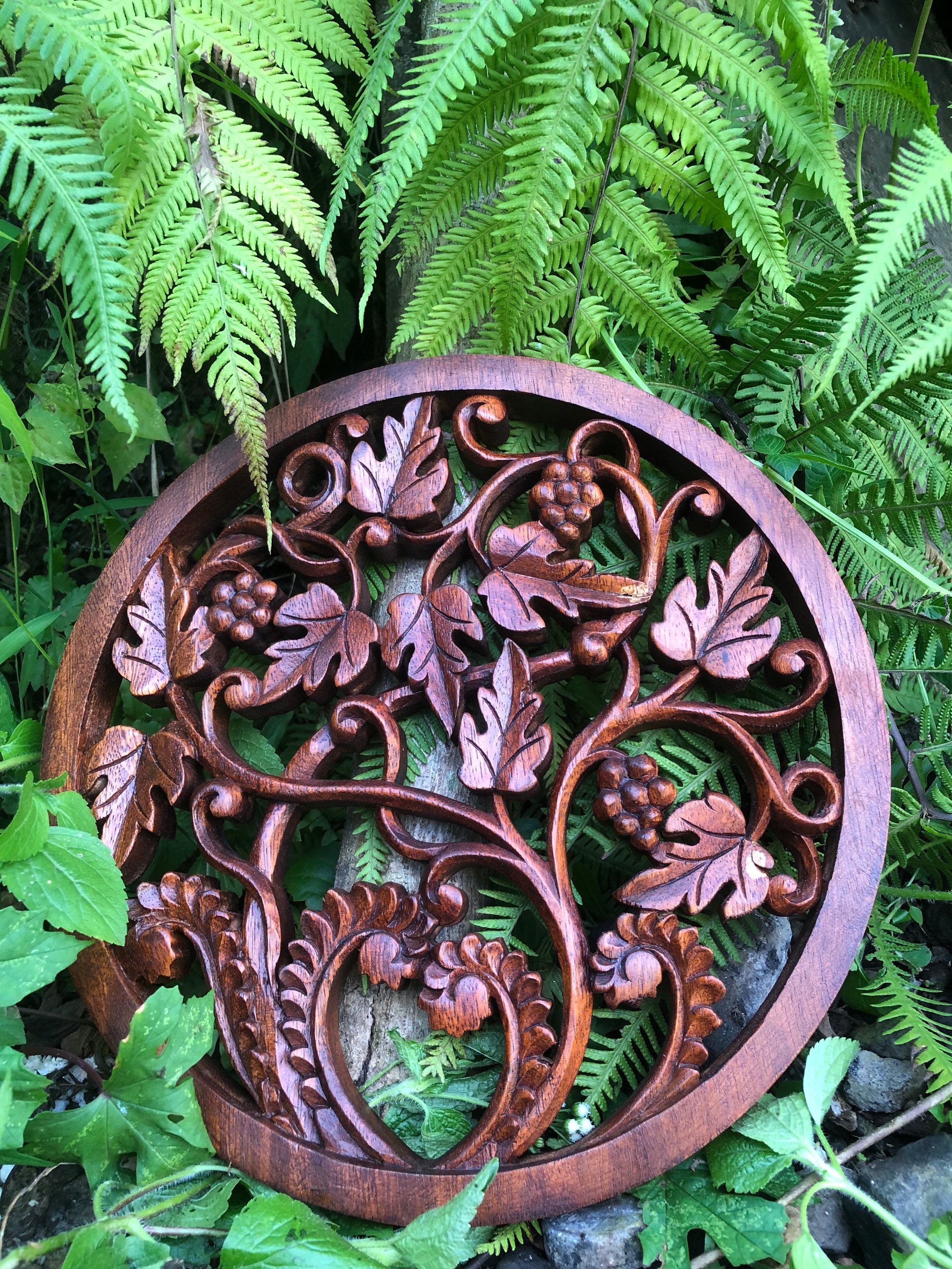 Tree of Life Mendallion Wall Hanging,wood Carving,hand Made ,home Decor,wall Art ,wall