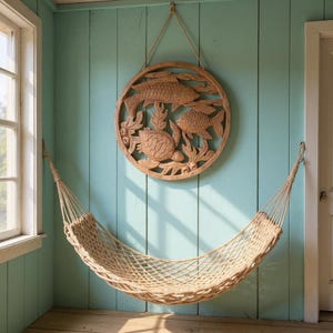 Suar Wood Yin Yang Fish Wall Art: Balinese Wood Carving