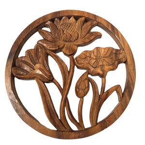 Lotus flower , Wall hanging,wall art ,wood wall decoration, HouseWavingGift,RoomDecor,WoodenWallArt,WedingGift,LivingRoomDecor