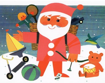 Alain Gree Postcard (5) - Illustrations from 1960-70s Retro Adorable Design Christmas Post Card アラン・グレ ポストカード(5)
