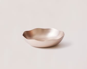 Artisanal Bronze Floral Bowl, 5.5", Kansa Bowl