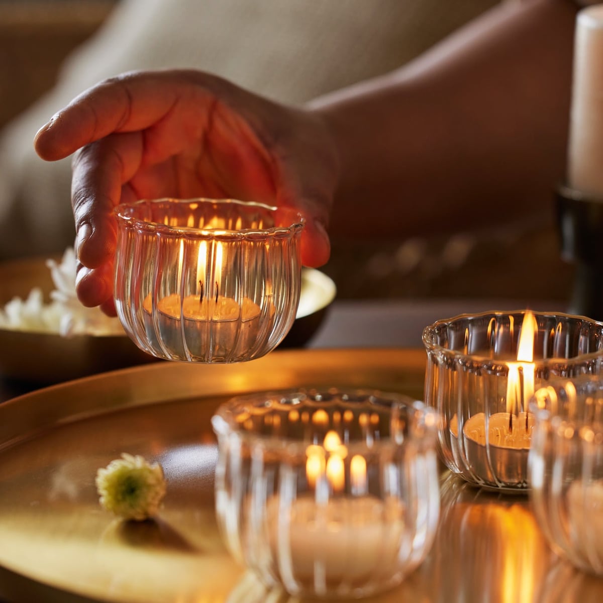Kira Glass Votives, Set of 4 - Etsy
