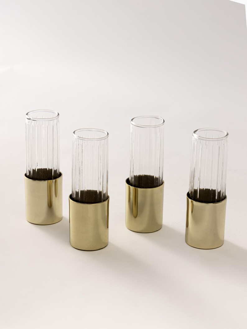 Fluted Glass Bud Vases