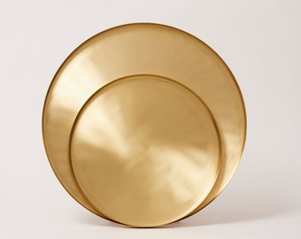 Brass Handcrafted Nesting Serving Trays