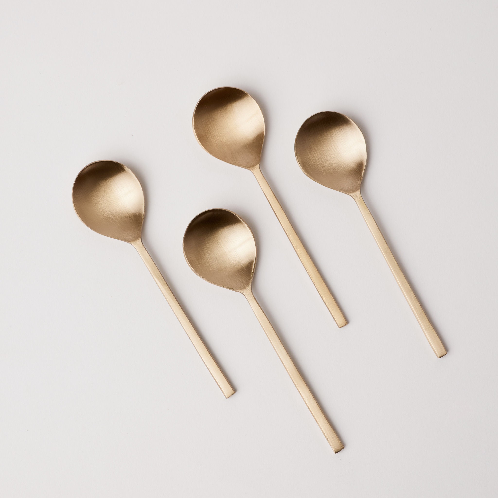 Taihi Brass Dessert Spoons Premium Brassware Gold Spoon Set Etsy