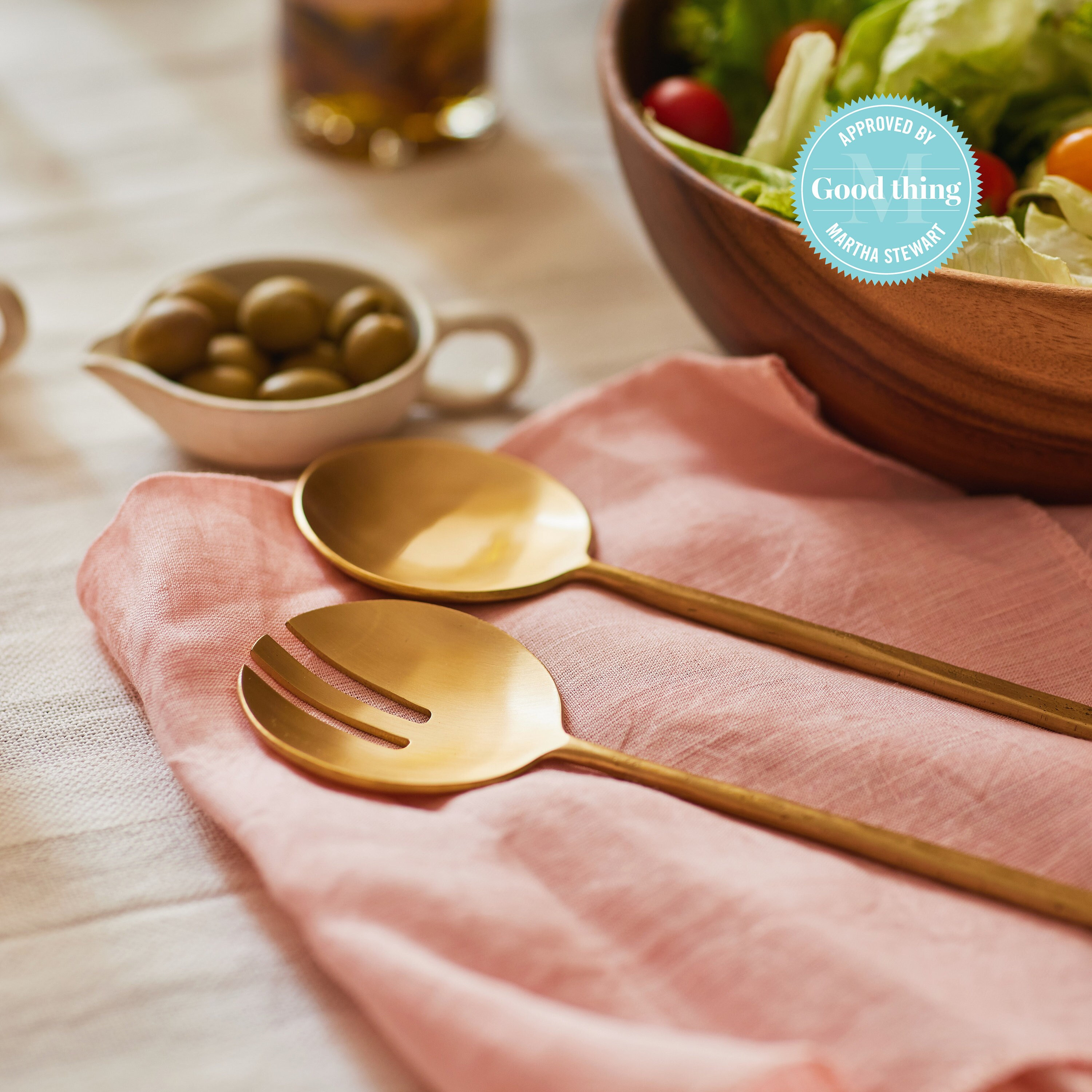Wabi Brass Serving Utensil Set