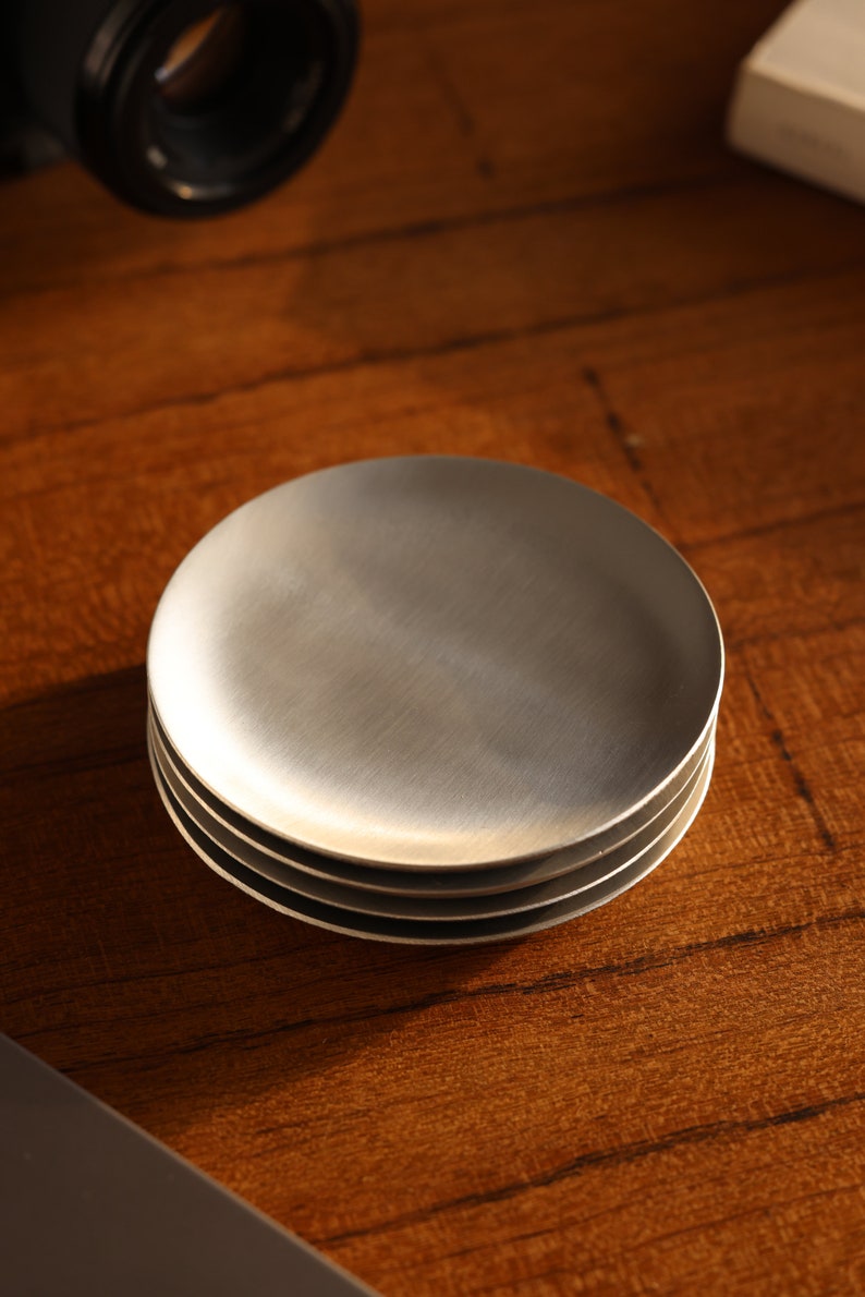 Chrome Coasters, Set of 4 - Thumbnail 3