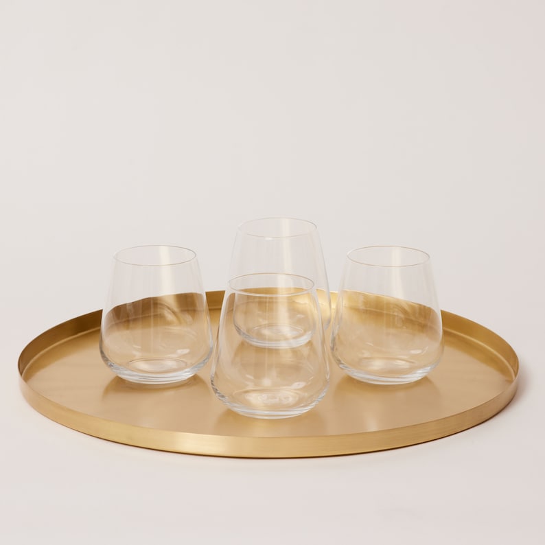 Heirloom Brass Round Ottoman Tray, Large, 16.5" image 6