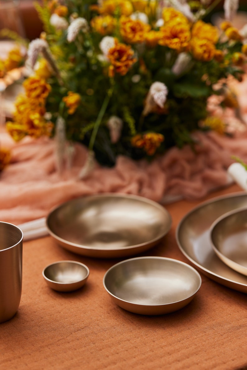 Artisanal Bronze Dip Bowl - Thumbnail 4